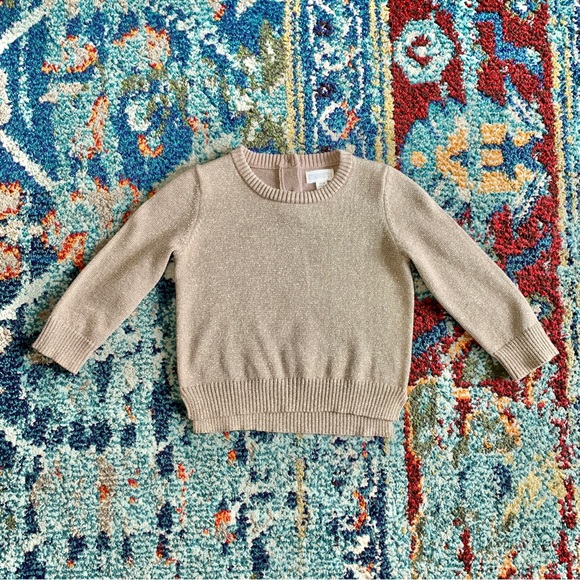 GYMBOREE - Toddler Gold Metallic Thread Sweater - Picture 1 of 4